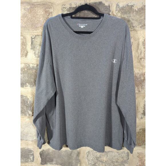Champion‎ Tee Shirt Men's XXL Heather Gray Casual Basic Layering Base Layer - Picture 1 of 12